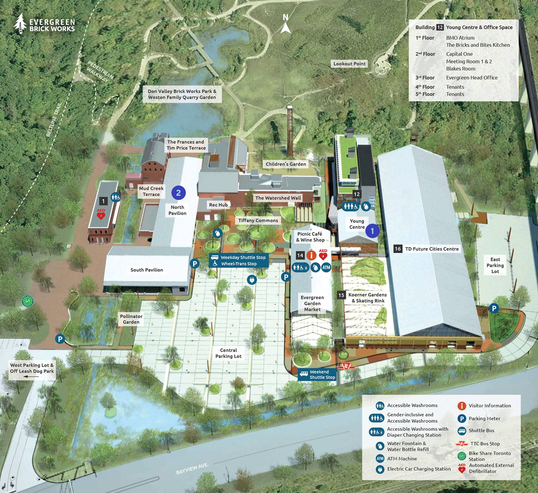 Evergreen Brickworks Map